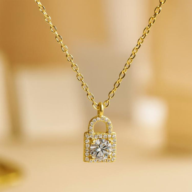 925 Sterling Silver Moissanite Necklace For Women
