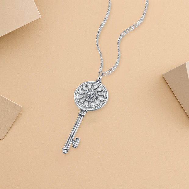 925 Silver Moissanite Necklace For Women