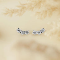 Moissanite Sterling Silve Diamond Earrings