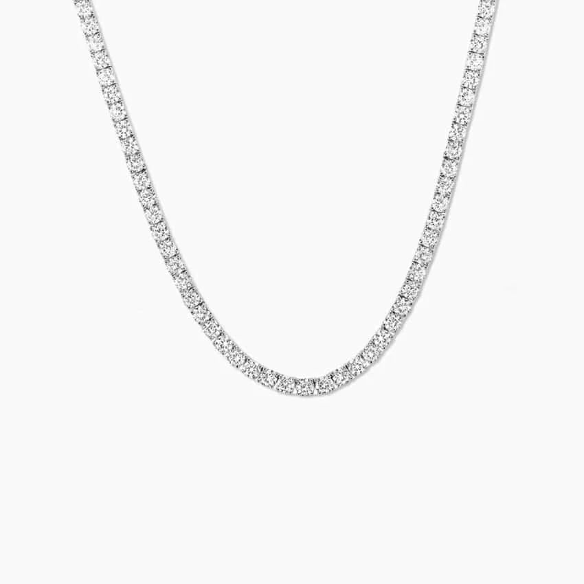 30 Carat Moissanite Pendant on 925 Sterling Silver Chain