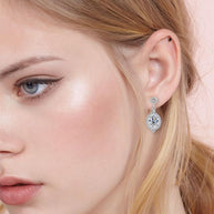 S925 Silver Moissanite Earrings for Women Wedding Jewelry
