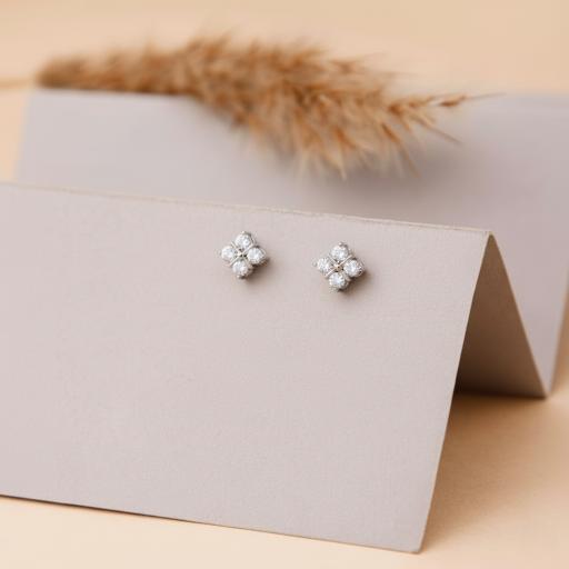 925 Sterling Silver Engagement Moissanite Stud Earrings for Women
