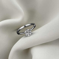 925 Sterling Silver Moisannite Diamond Ring