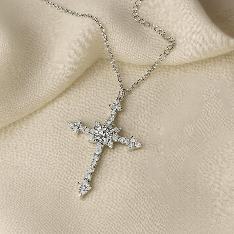 925 Silver Moissanite Pendant Diamonds Necklace