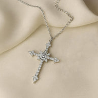 925 Silver Moissanite Pendant Diamonds Necklace