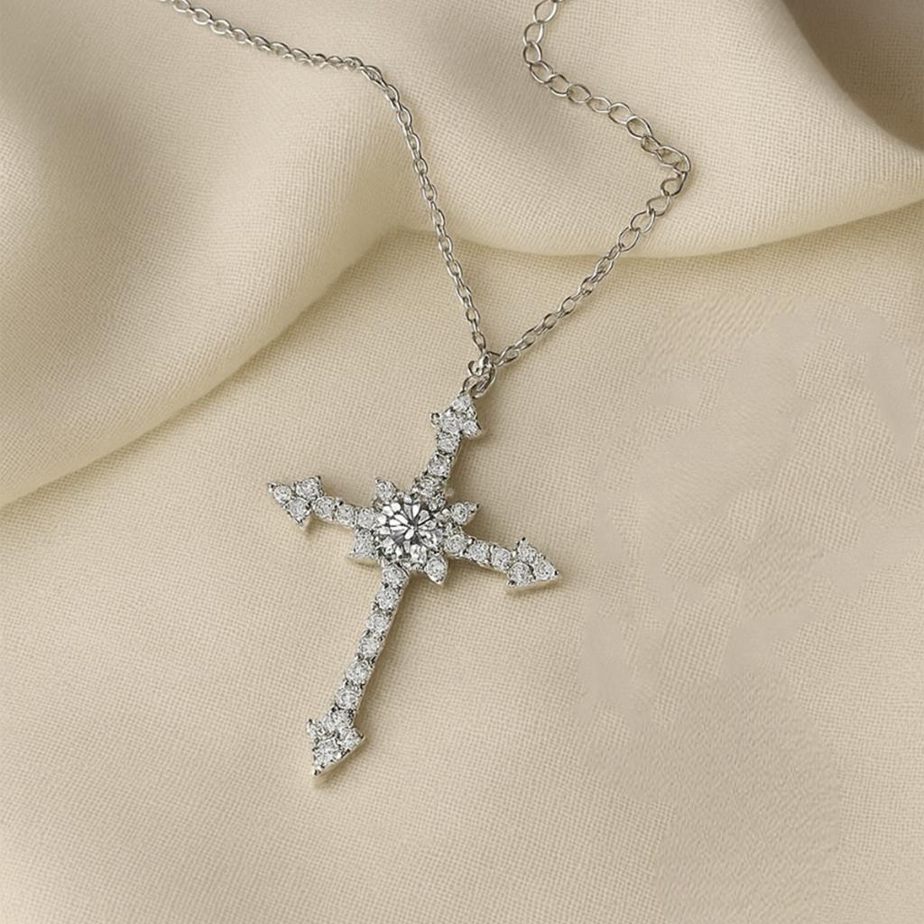 925 Silver Moissanite Pendant Diamonds Necklace