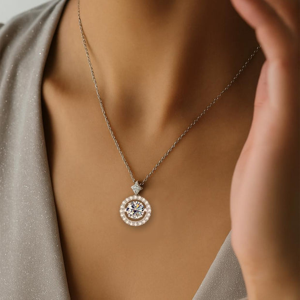 S925 Sterling Silver Moissanite Pendant For Women