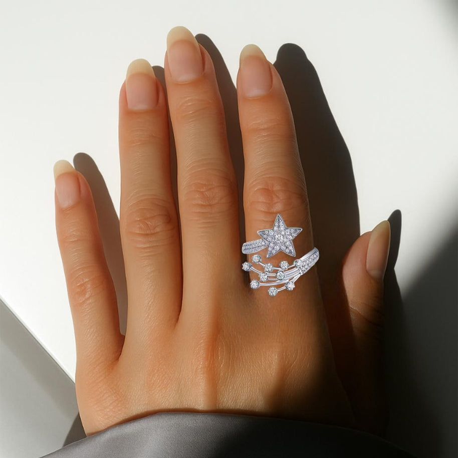 S925 Sterling Sliver Moissanite Ring for Women