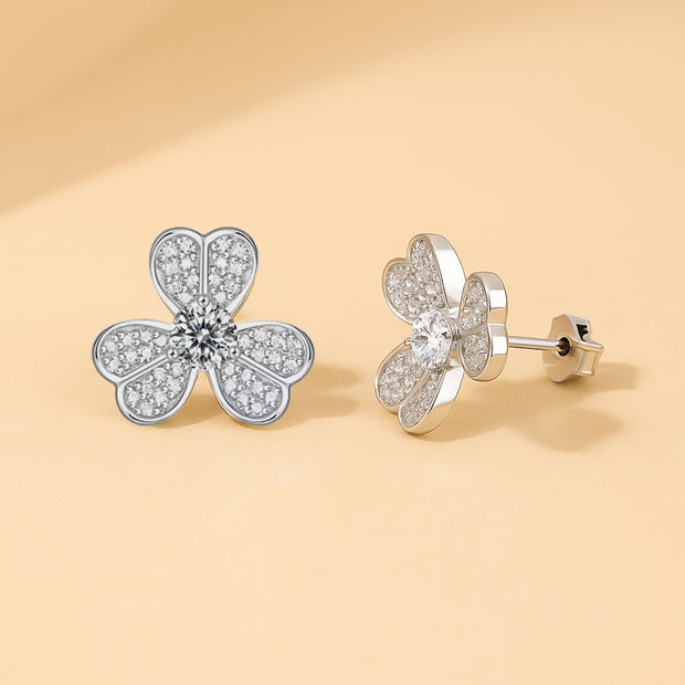 S925 Silver Moissanite  Women Studs Earrings