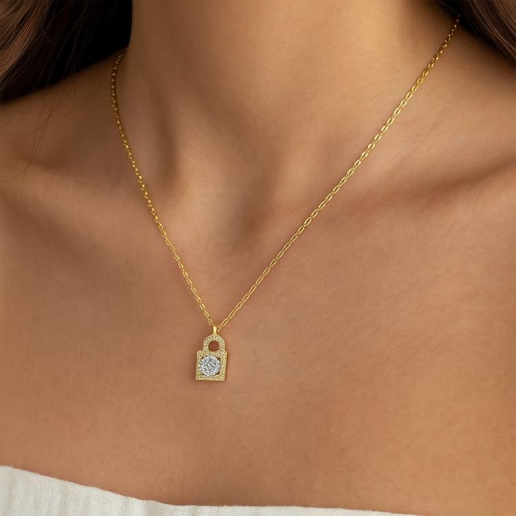 925 Sterling Silver Moissanite Necklace For Women
