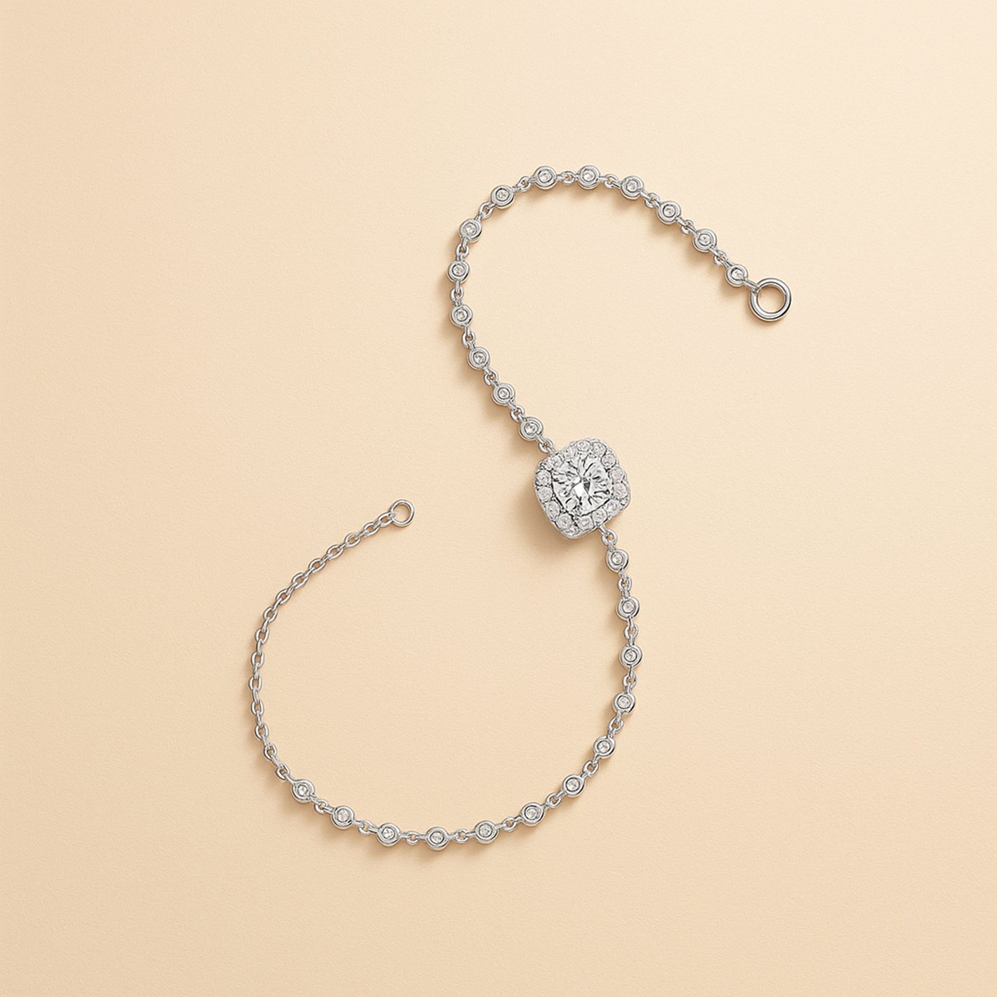 S925 Sterling Silver Moissanite Ladies Bracelet