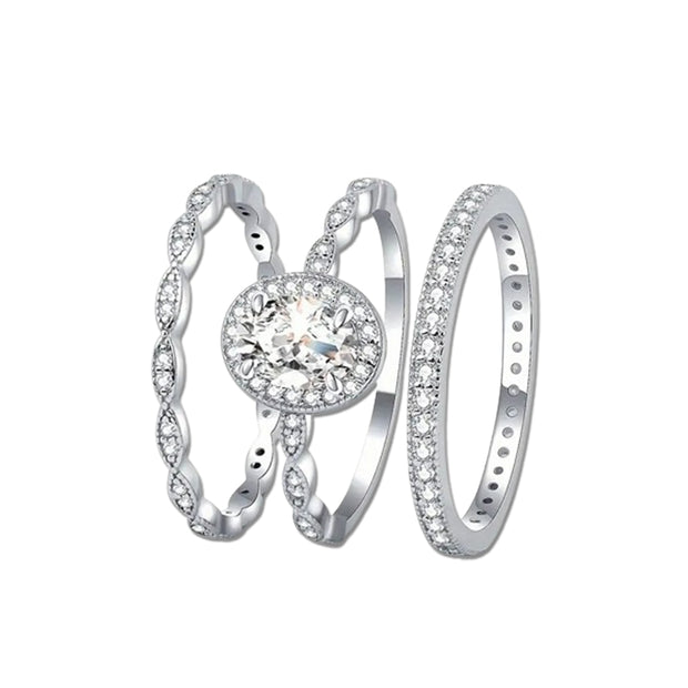 Moissanite 1 Carat Promise Stacking Ring - 925 Sterling Silver