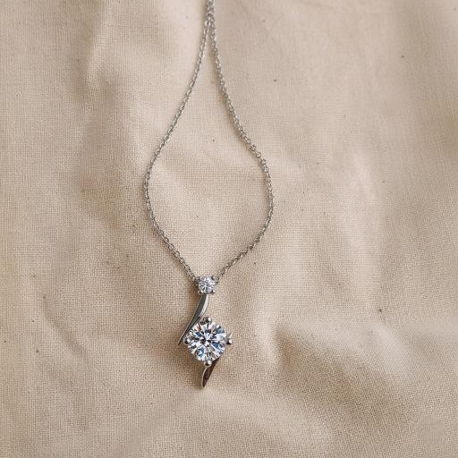 s925 Sterling Silver Moissanite Lighting Star Necklace