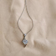 s925 Sterling Silver Moissanite Lighting Star Necklace