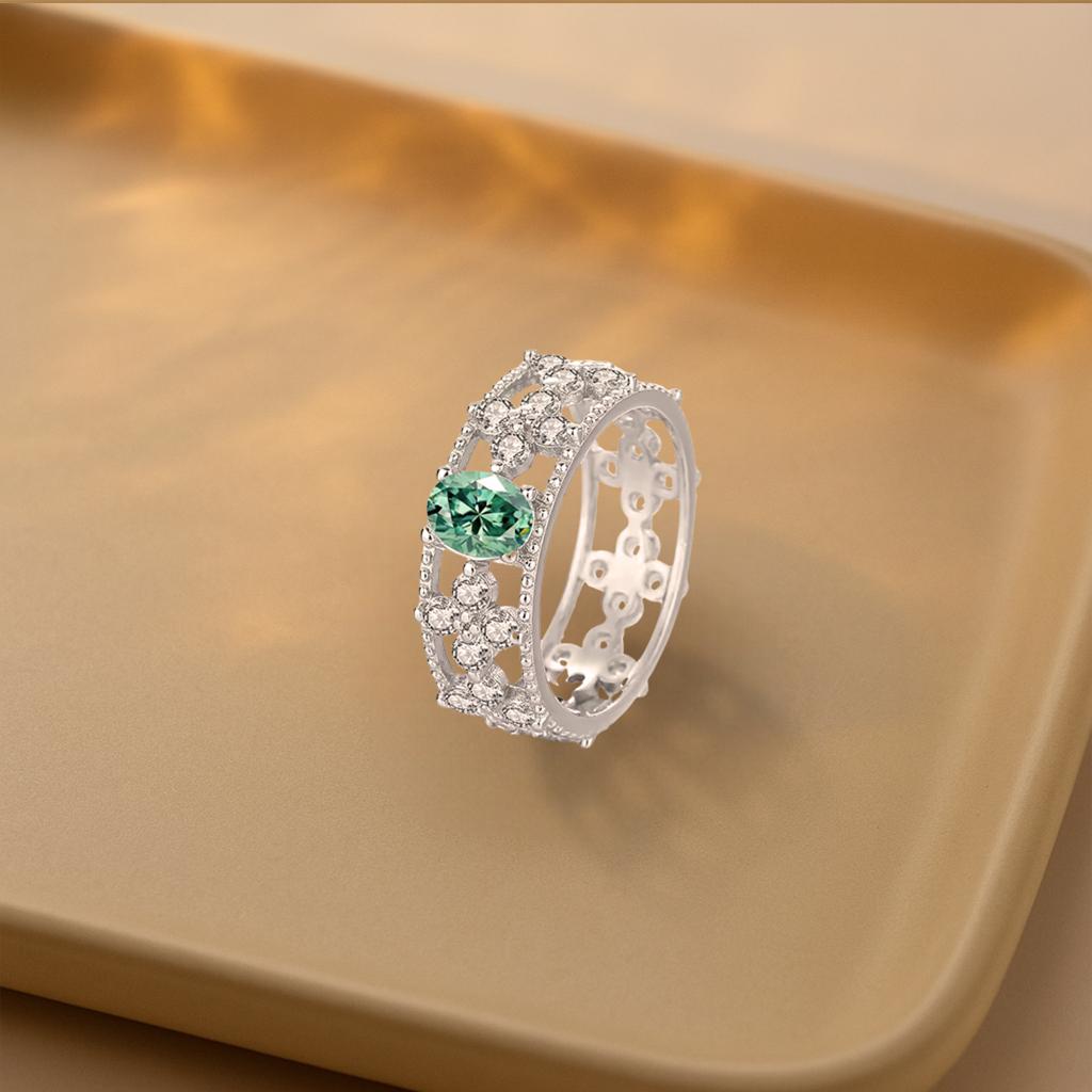 S925 Silver Moissanite Diamond Rings For Women's