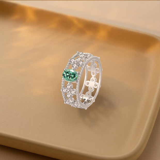S925 Silver Moissanite Diamond Rings For Women's