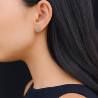 925 Sterling Silver Moissanite Diamond Star Stud Earrings for Women