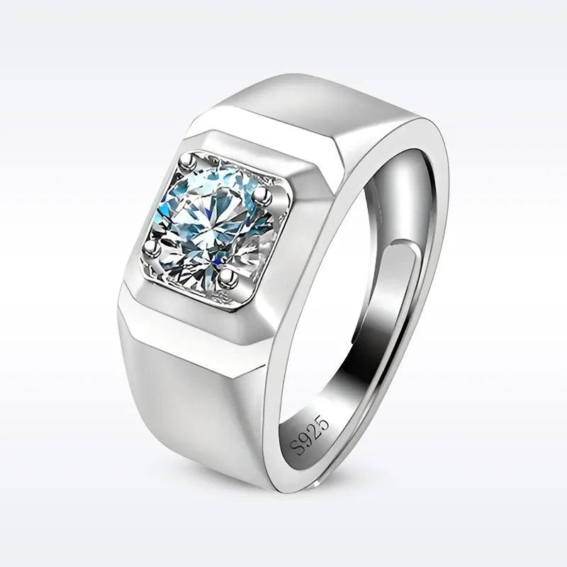 1ct Moissanite Ring in S925 Sterling Silver