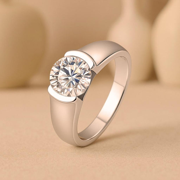 S925 Sterling Silver Jewelry Moissanite Diamond Rings For Women