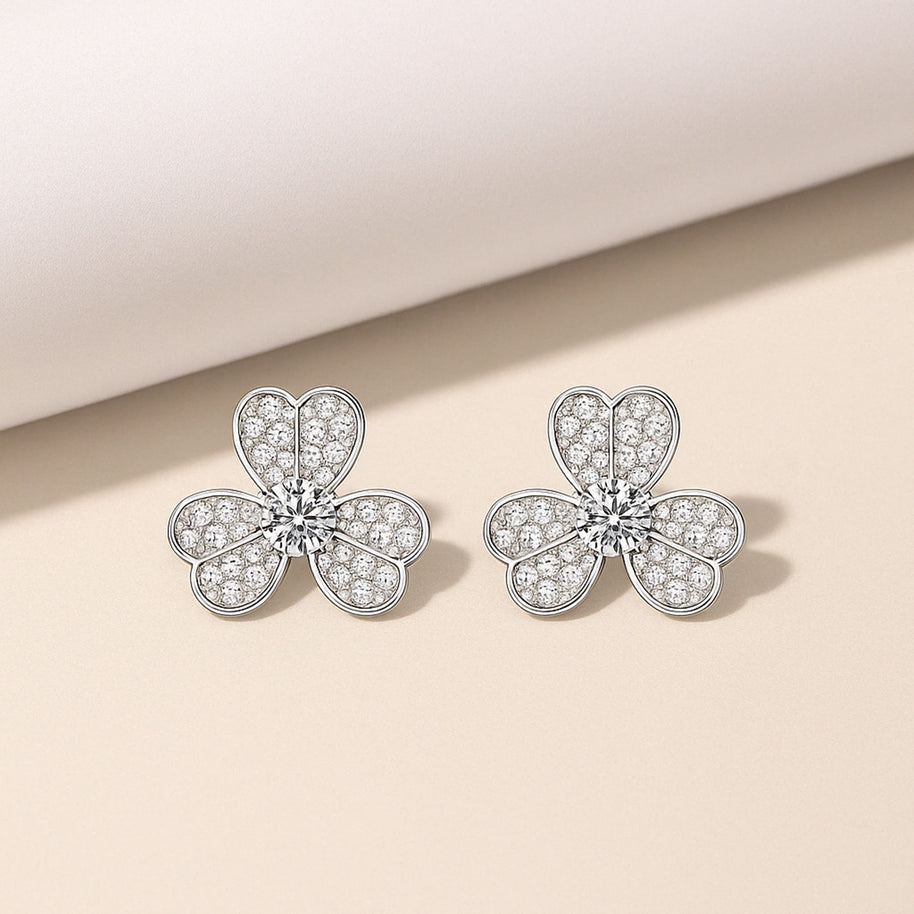 S925 Silver Moissanite  Women Studs Earrings