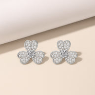 S925 Silver Moissanite  Women Studs Earrings