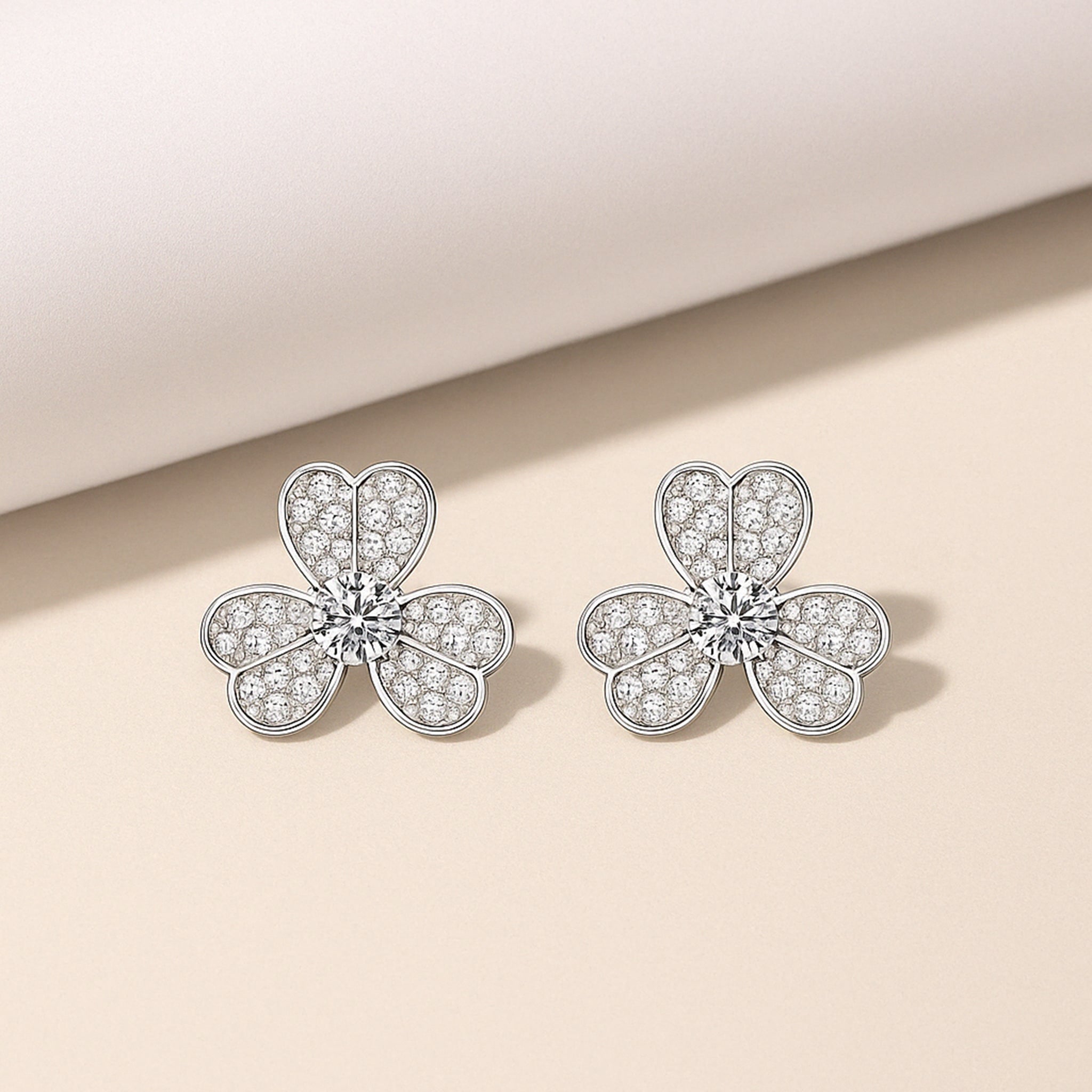 S925 Silver Moissanite  Women Studs Earrings