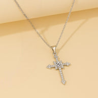 925 Silver Moissanite Pendant Diamonds Necklace