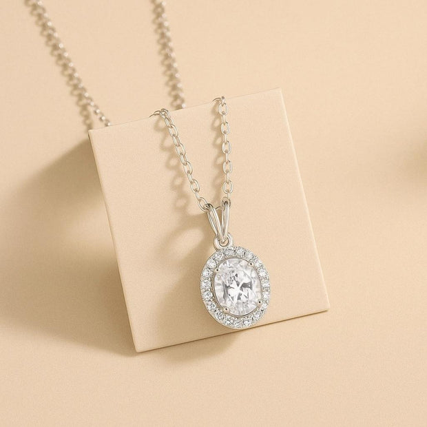 S925 Silver Moissanite Necklace for Women