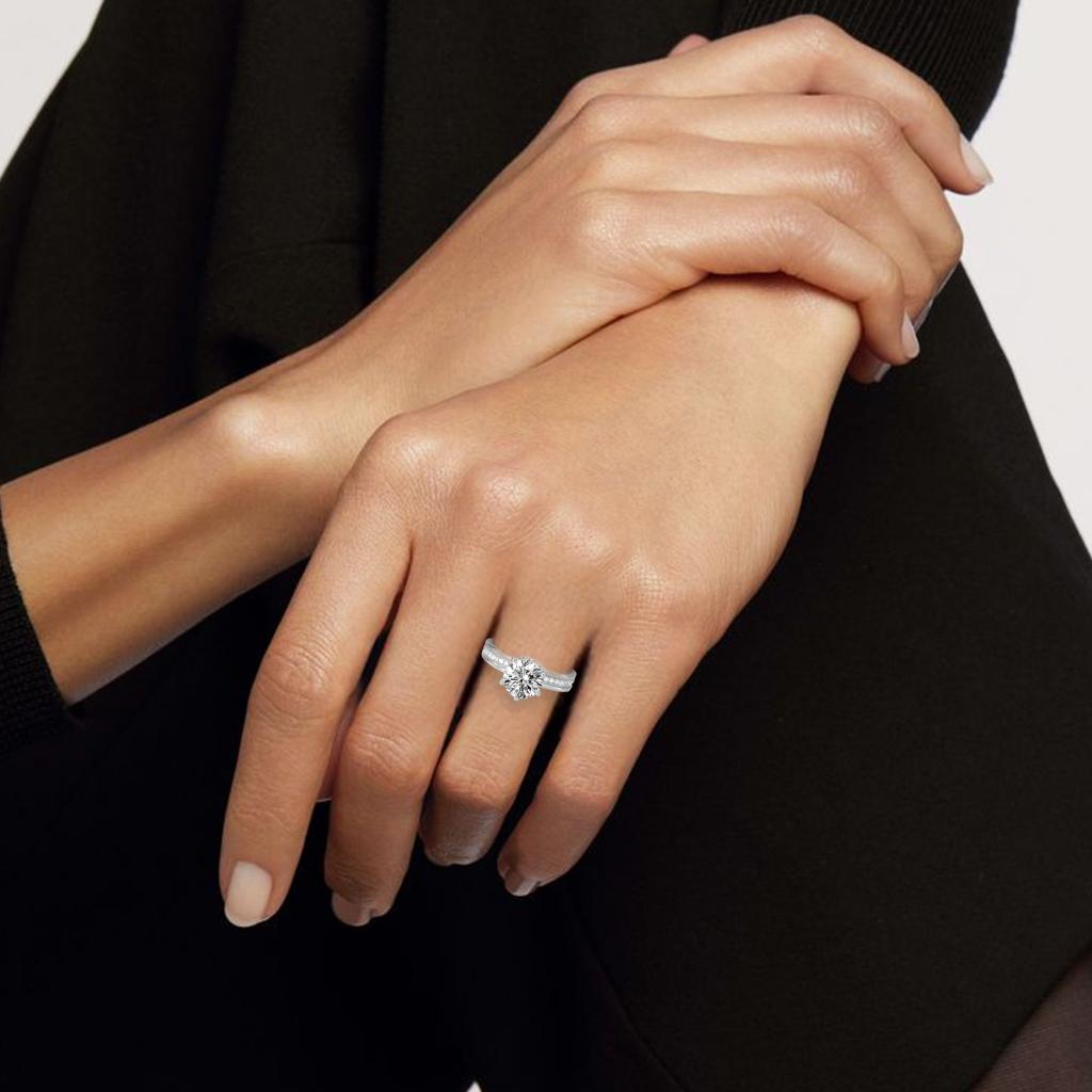 925 Sterling Silver High-quality Engagement Ring