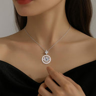 S925 Sterling Silver Moissanite Pendant For Women