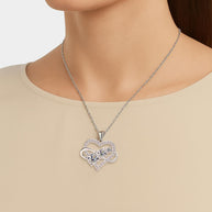 S 925 Silver Luxury Moissanite Design God Heart Necklace For Women
