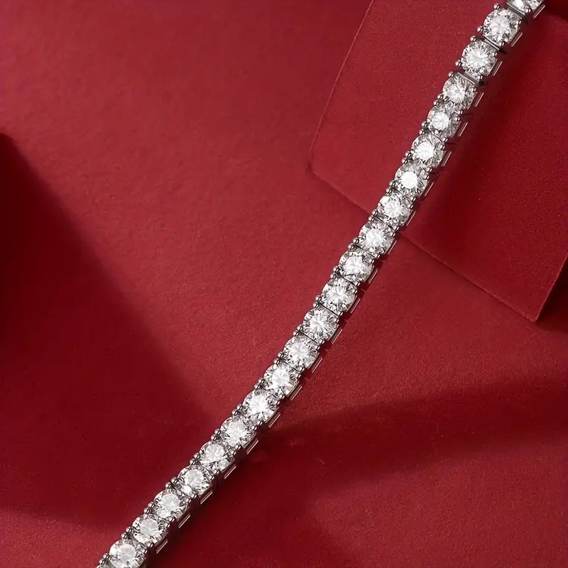 Moissanite Tennis Bracelet - 925 Sterling Silver