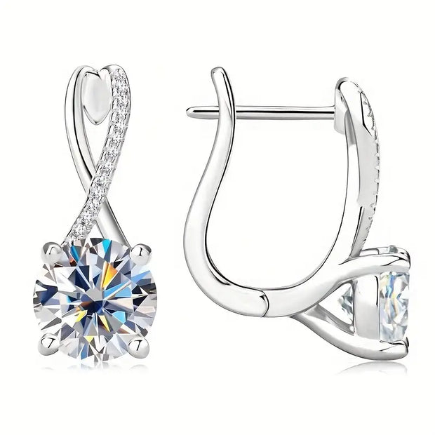 S925 Sterling Silver Moissanite Earrings