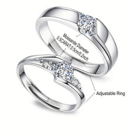 2pcs 925 Sterling Silver 0.5 Carat Moissanite Couple Rings