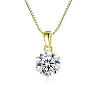 Moissanite Pendant & Chain - Gold Plated