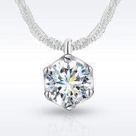 1CT Moissanite Necklace For Women