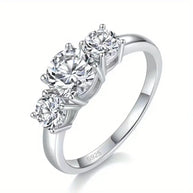 Moissanite 4 Carat Ring - 925 Sterling Silver