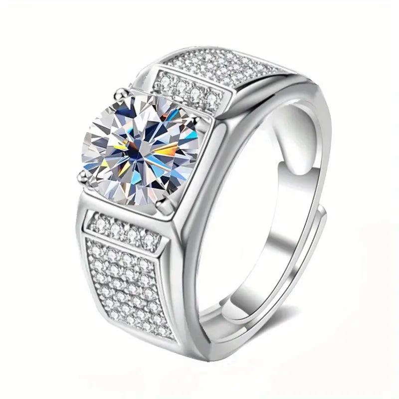 Moissanite 1 Carat Ring – 925 Sterling Silver