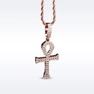 Moissanite Cross Pendant with 925 Sterling Silver Chain