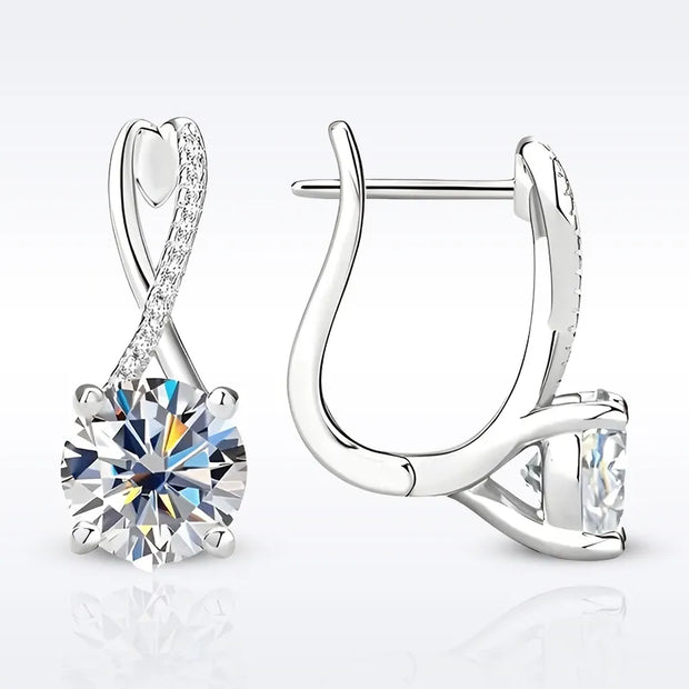 S925 Sterling Silver Moissanite Earrings