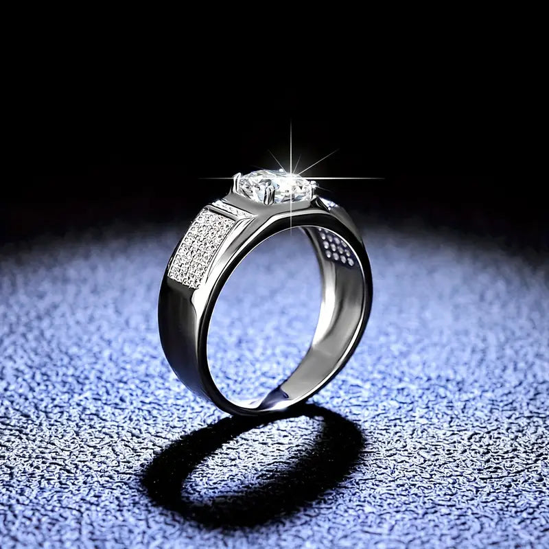 Moissanite 1 Carat Ring – 925 Sterling Silver