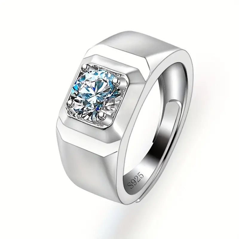 1ct Moissanite Ring in S925 Sterling Silver