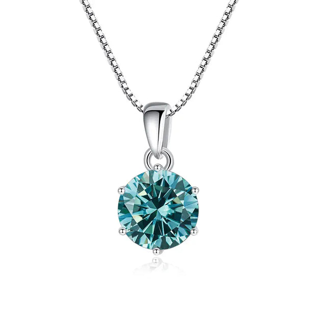 Moissanite Pendate & Chain  925 Sterling Silver