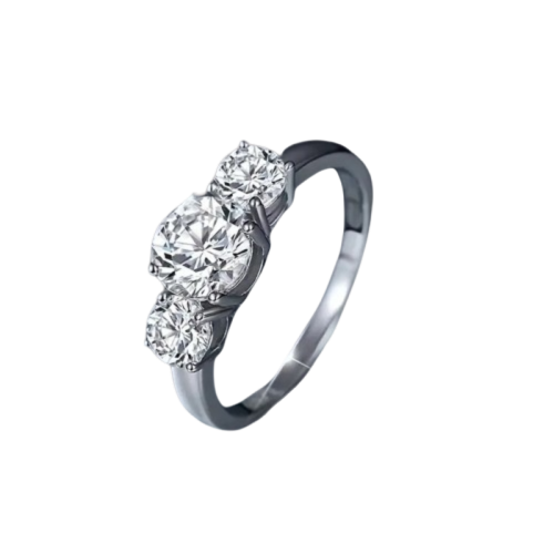 Moissanite 4 Carat Ring - 925 Sterling Silver