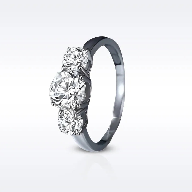 Moissanite 4 Carat Ring - 925 Sterling Silver