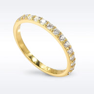 Moissanite Eternity Ring - Gold plated