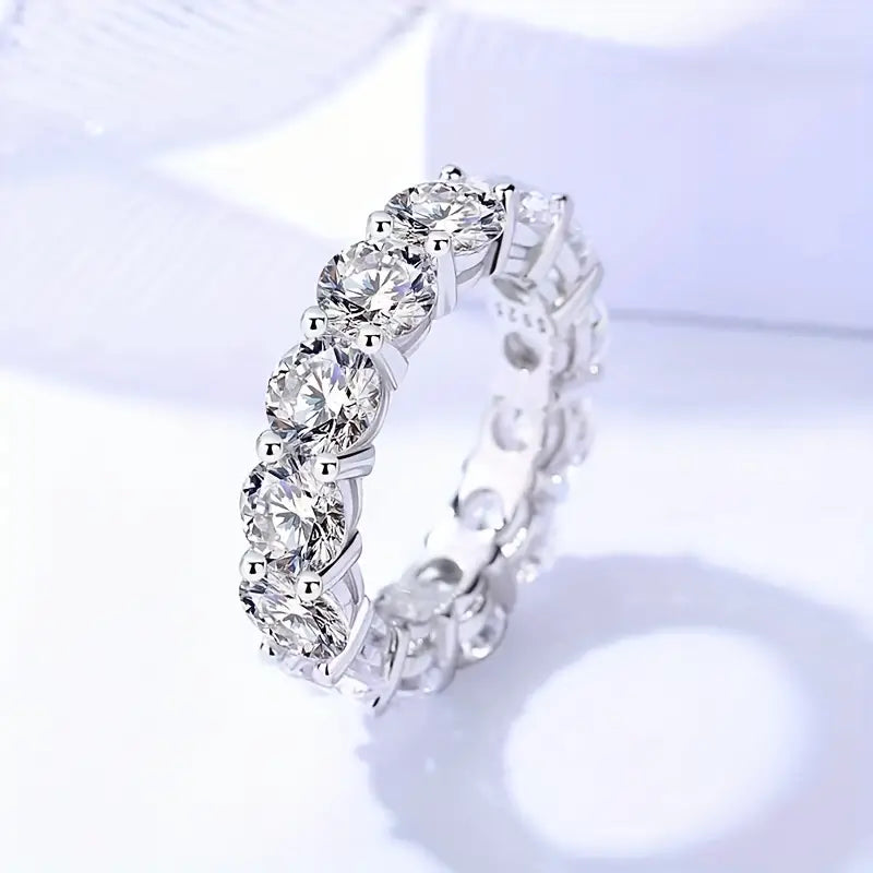 Moissanite Eternity Band Ring