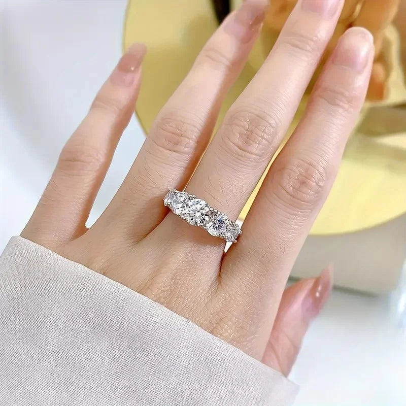 1pc Moissanite Promise Ring