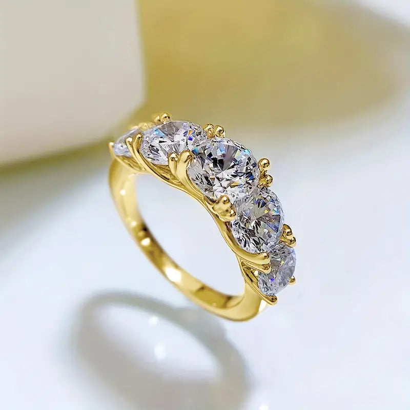 1pc Moissanite Promise Ring