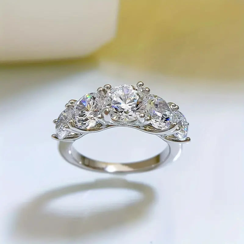 1pc Moissanite Promise Ring